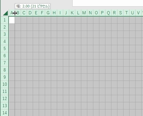 エクセル Excel で方眼紙の作り方の基本と